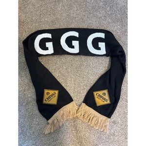 Chivas Fight Club GGG Gennady Golovkin Scarf Unisex OS Black Gold Excellent Knit